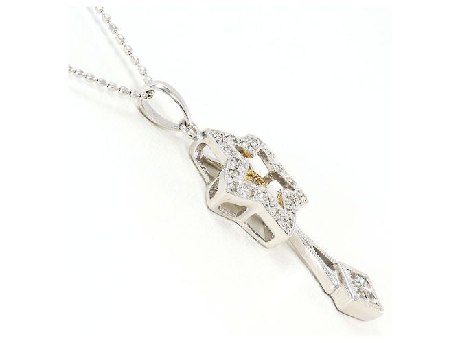 Autre Marque Colar de ouro 18K com diamantes Dourado - vista 2