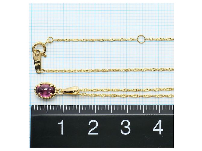 Autre Marque Collana in oro giallo 18K con tormalina rosa D'oro - vista 4