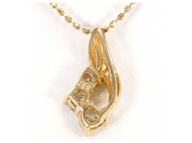 Autre Marque Collar de oro rosa 18K y diamantes Dorado - vista 3