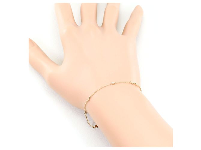 Autre Marque Pulseira de berloques em ouro rosa 18K com diamante Dourado - vista 3