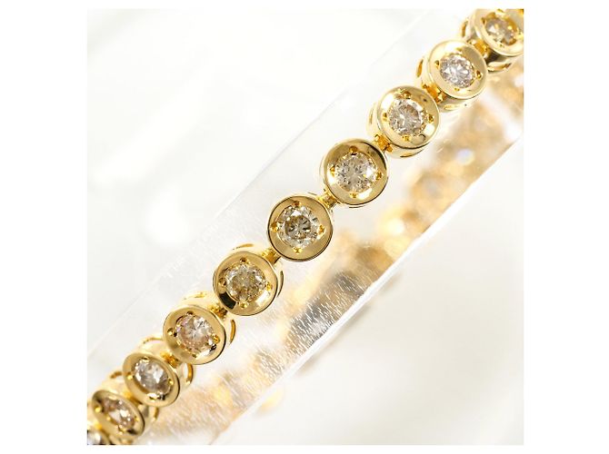 Autre Marque Pulsera de dijes en oro amarillo de 18K con diamantes Dorado - vista 2