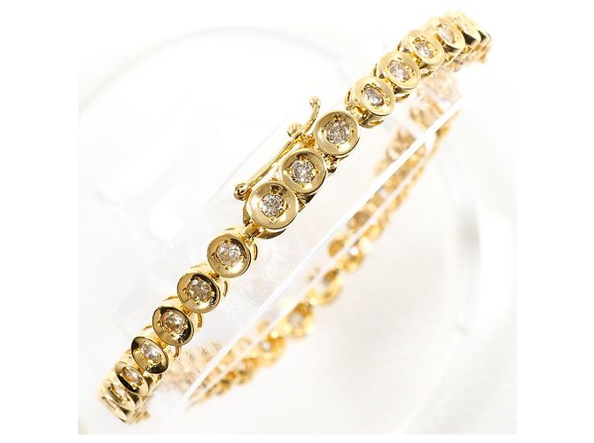 Autre Marque Pulsera de dijes en oro amarillo de 18K con diamantes Dorado - vista 3