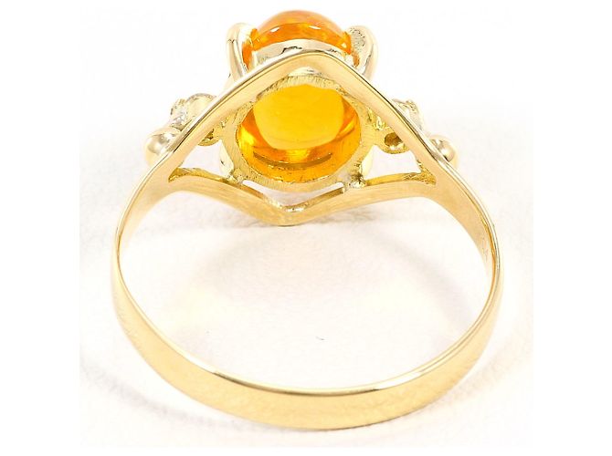 Autre Marque Ehering aus 14K Gelbgold mit Diamant und Opal Golden - Ansicht 4