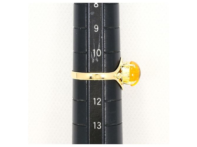 Autre Marque Ehering aus 14K Gelbgold mit Diamant und Opal Golden - Ansicht 7