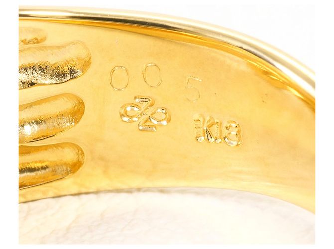 Autre Marque Bandring aus 18K Gelbgold mit Diamant Golden - Ansicht 5
