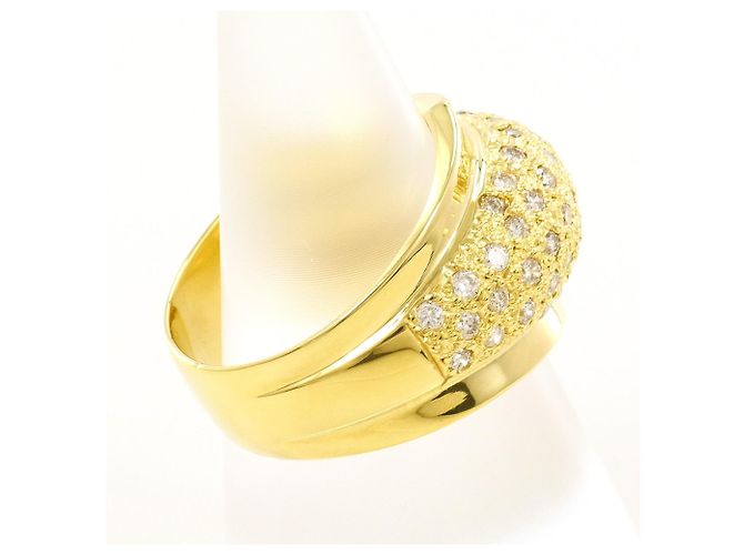 Autre Marque Anello fede in oro giallo 18K e diamanti D'oro - vista 3