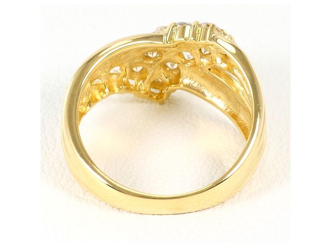 Autre Marque Bandring aus 18K Gelbgold mit Diamant Golden - Ansicht 4