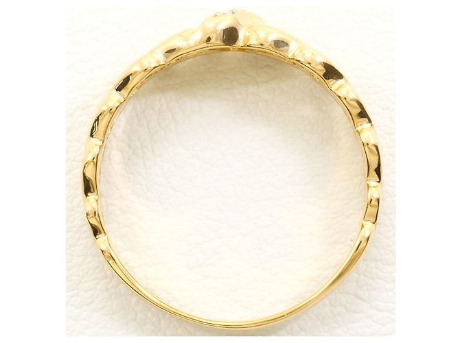 Autre Marque Anello a fascia in oro giallo 18K con diamante D'oro - vista 3