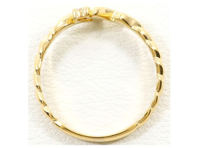 Autre Marque Ehering aus 18K Gelbgold mit Diamant Golden - Ansicht 2