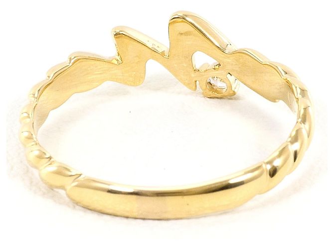 Autre Marque Ehering aus 18K Gelbgold mit Diamant Golden - Ansicht 3