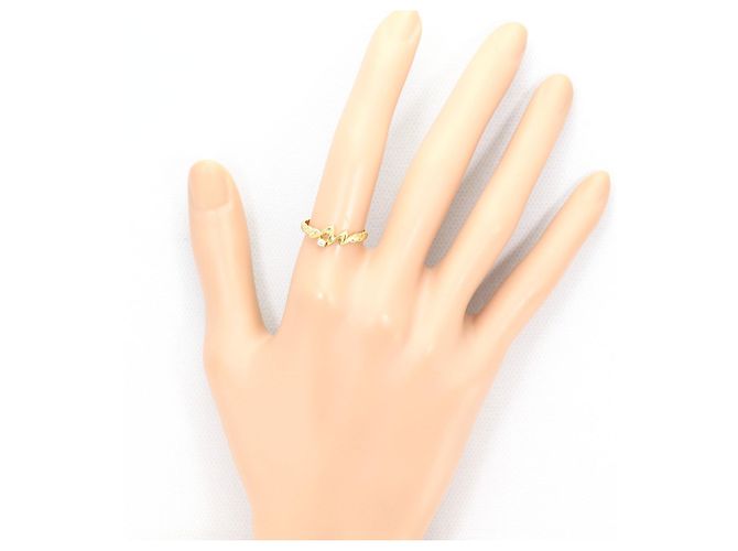 Autre Marque Ehering aus 18K Gelbgold mit Diamant Golden - Ansicht 5