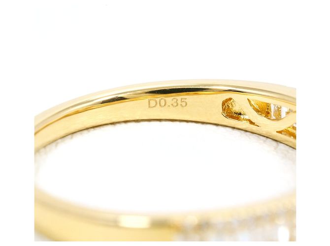 Autre Marque Anello a fascia in oro giallo 18K con diamante D'oro - vista 5