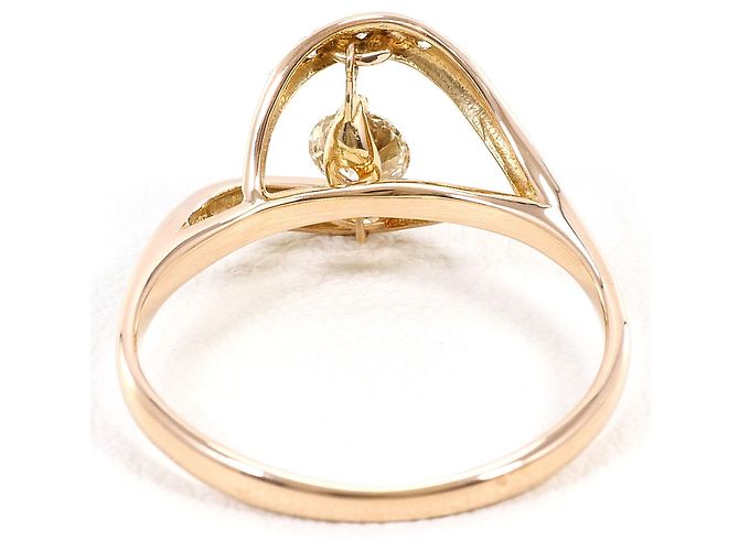 Autre Marque Anello fede in oro rosa 18K con diamante D'oro - vista 3