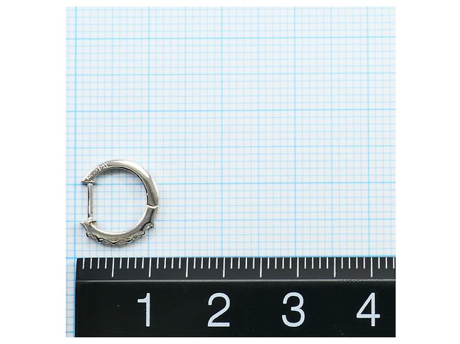 Autre Marque Orecchini a cerchio in oro bianco 18K con diamanti D'oro - vista 3