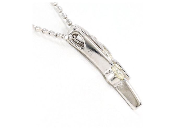 Autre Marque Colar de ouro branco 18K e diamantes Dourado - vista 2