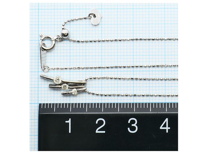 Autre Marque Colar de ouro branco 18K e diamantes Dourado - vista 4