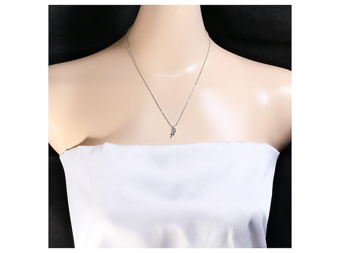 Autre Marque Colar de ouro branco 18K e diamantes Dourado - vista 5