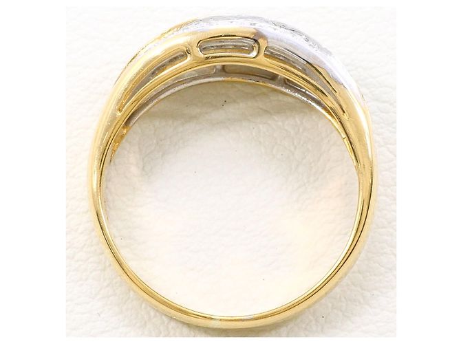 Autre Marque Bague alliance en or 18K avec diamant Doré - vue 3
