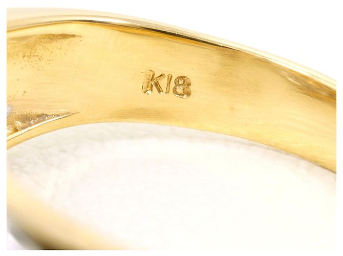 Autre Marque Bague alliance en or 18K avec diamant Doré - vue 5