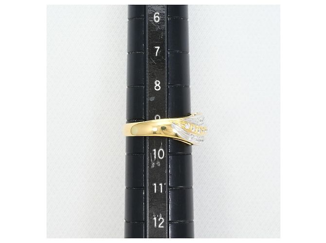 Autre Marque Bague alliance en or 18K avec diamant Doré - vue 7