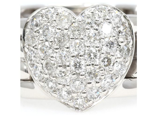 Autre Marque Anillo alianza de oro blanco 18K con diamante Dorado - vista 2