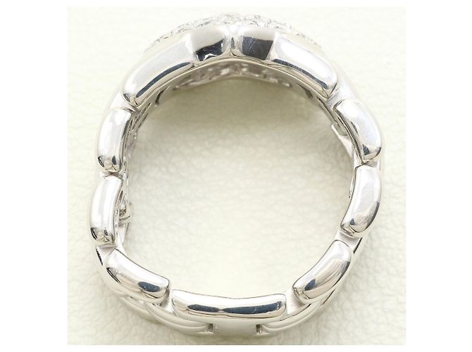 Autre Marque Anillo alianza de oro blanco 18K con diamante Dorado - vista 3