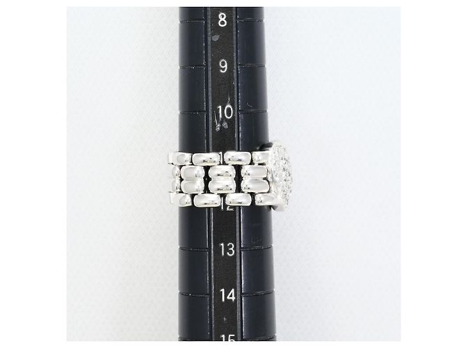 Autre Marque Anillo alianza de oro blanco 18K con diamante Dorado - vista 7