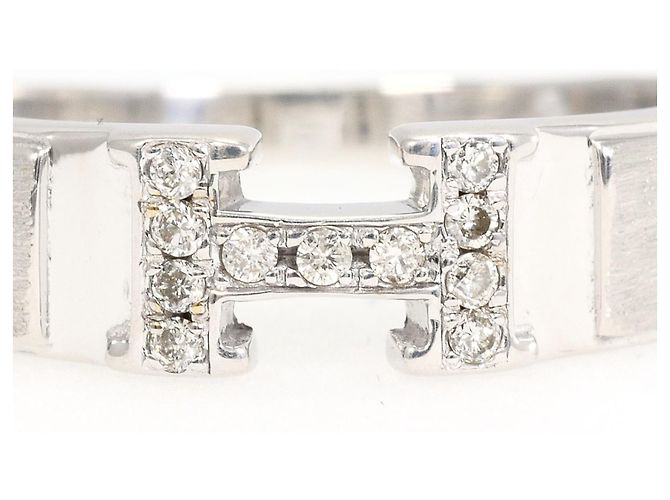 Autre Marque Anello fede in oro bianco 18K e diamanti D'oro - vista 2