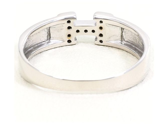 Autre Marque Anello fede in oro bianco 18K e diamanti D'oro - vista 7