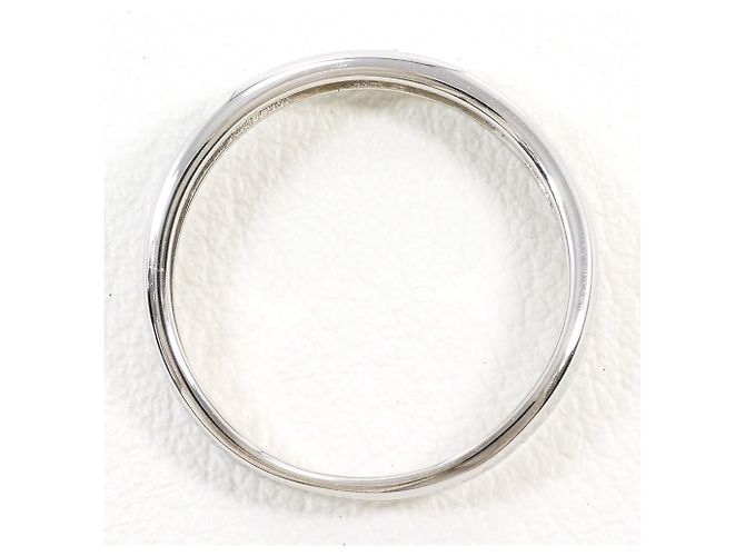 Autre Marque Anello fede in oro bianco 18K con diamante D'oro - vista 2