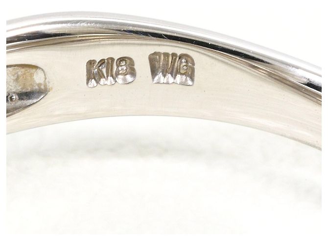 Autre Marque Anello fede in oro bianco 18K con diamante D'oro - vista 4