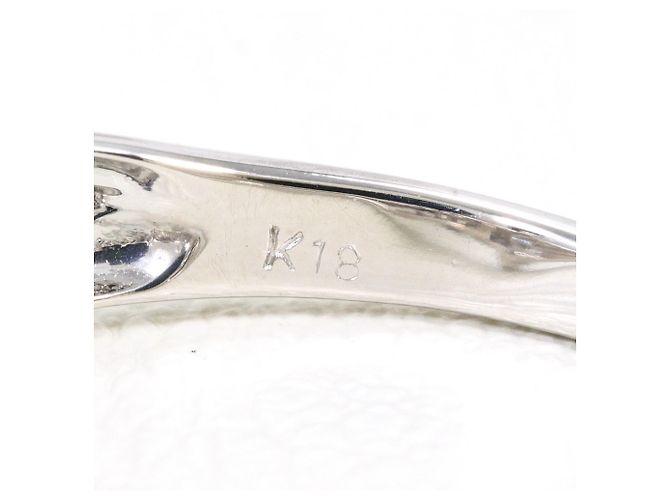 Autre Marque Anello fede in oro bianco 18K con diamante D'oro - vista 4
