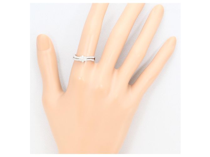 Autre Marque Anello fede in oro bianco 18K con diamante D'oro - vista 6