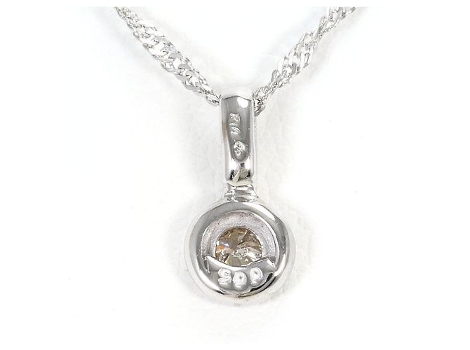 Autre Marque Collar de oro blanco 14K con diamante Dorado - vista 3