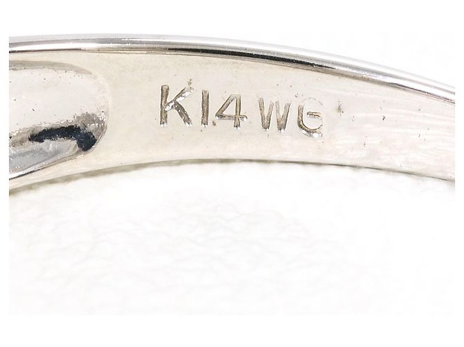 Autre Marque Ehering aus 14K Weißgold mit Diamant Golden - Ansicht 4