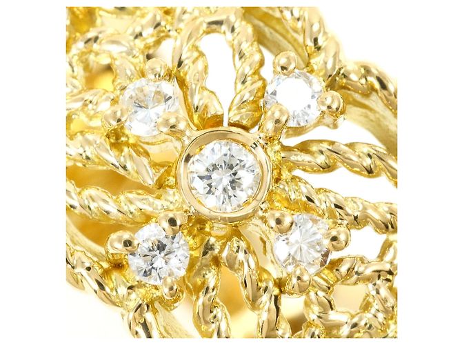 Autre Marque Anello fede in oro giallo 18K con diamante D'oro - vista 2