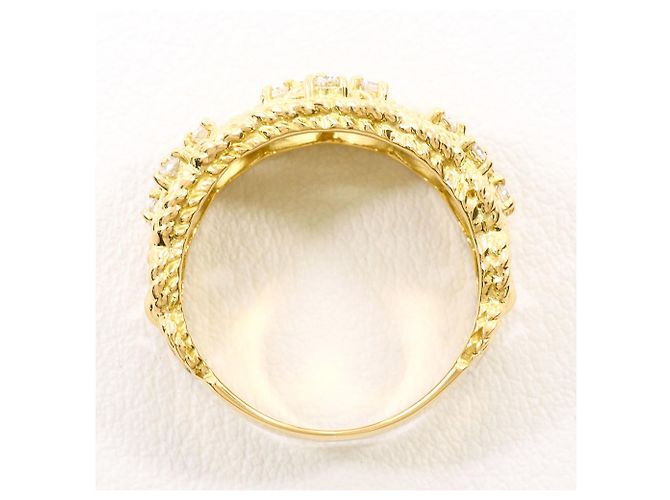 Autre Marque Anello fede in oro giallo 18K con diamante D'oro - vista 3