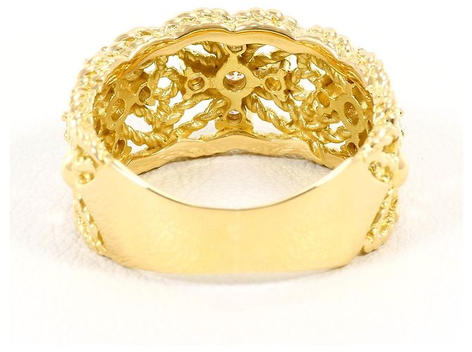 Autre Marque Anello fede in oro giallo 18K con diamante D'oro - vista 4