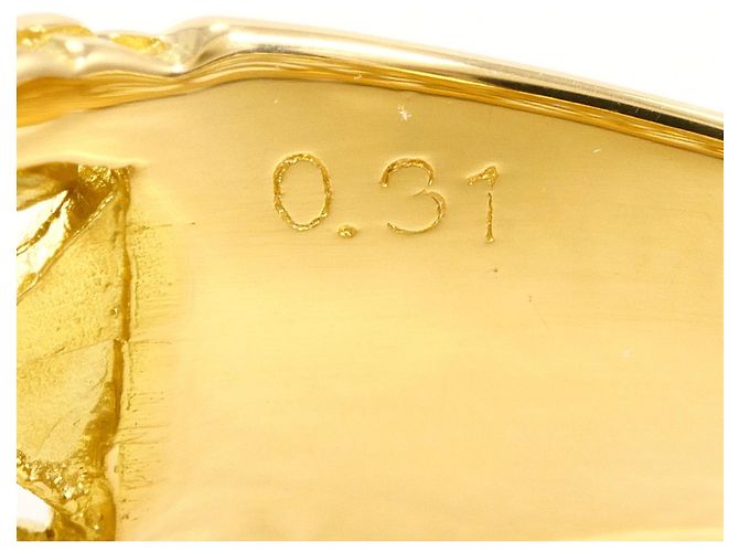 Autre Marque Anello fede in oro giallo 18K con diamante D'oro - vista 6