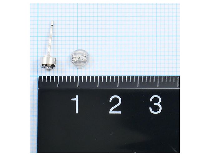 Autre Marque PT900 Platin-Stecker mit Diamanten - Ansicht 3