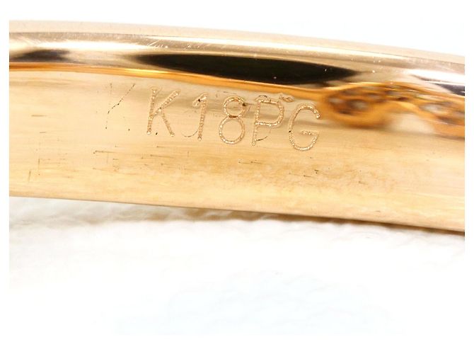Autre Marque Anel aliança em ouro rosa 18K com 1 diamante Dourado - vista 5