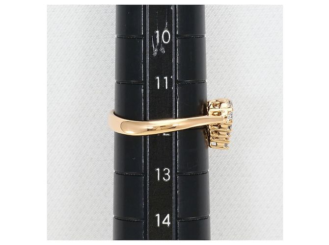 Autre Marque Anel aliança em ouro rosa 18K com 1 diamante Dourado - vista 8