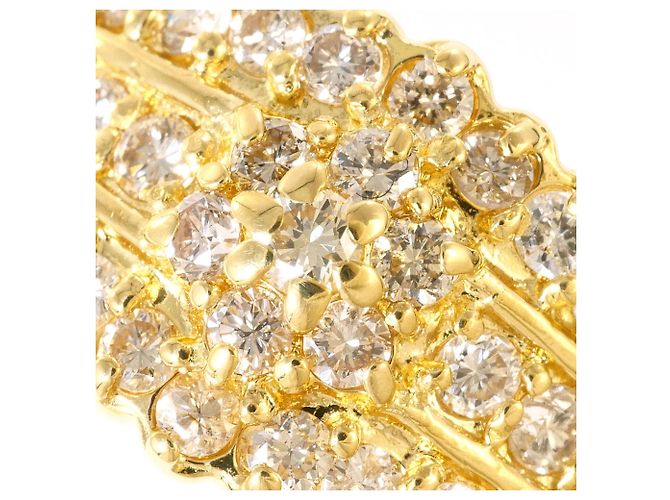 Autre Marque Ehering aus 18K Gelbgold mit Diamanten Golden - Ansicht 2