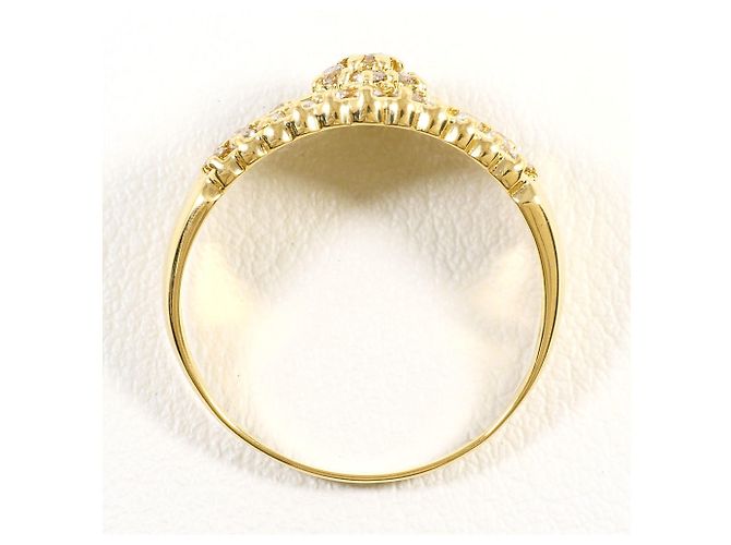 Autre Marque Ehering aus 18K Gelbgold mit Diamanten Golden - Ansicht 3