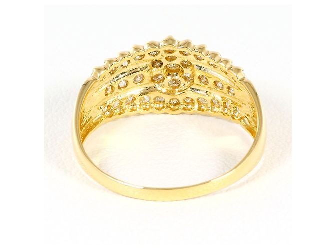 Autre Marque Ehering aus 18K Gelbgold mit Diamanten Golden - Ansicht 4