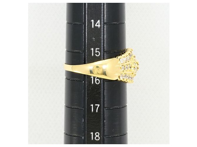 Autre Marque Ehering aus 18K Gelbgold mit Diamanten Golden - Ansicht 8
