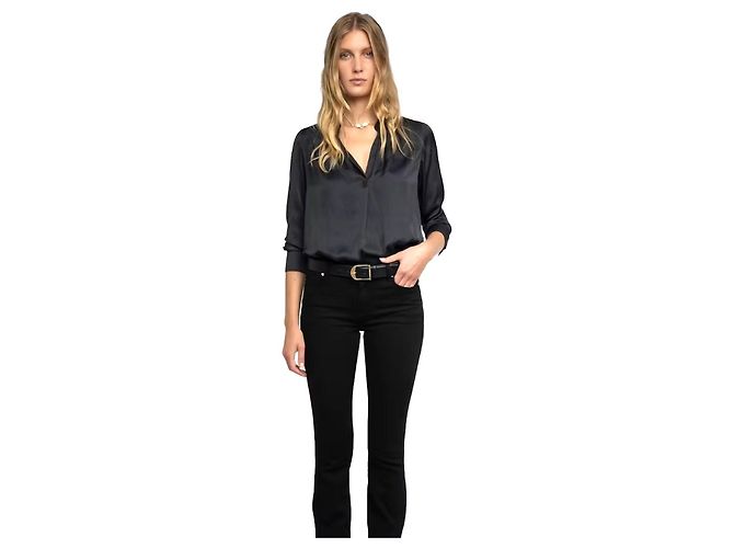 Zadig & Voltaire Blouse Tink en Satin Noir - vue 2