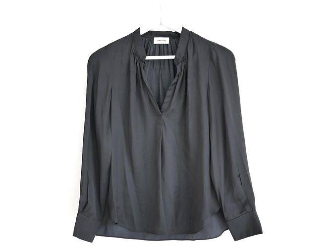 Zadig & Voltaire Blouse Tink en Satin Noir - vue 3