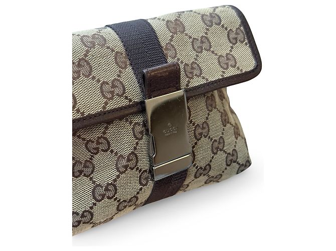 Marsupio Gucci Nero Tela GG Argento - vista 3