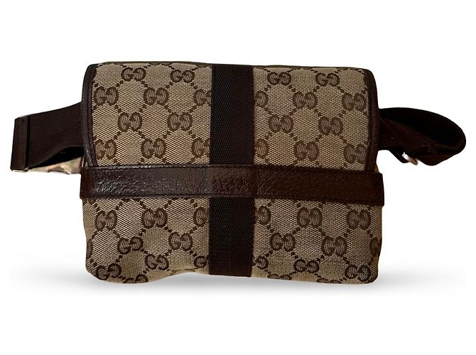 Marsupio Gucci Nero Tela GG Argento - vista 5